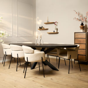 Eettafel Brandy Black | 240 cm | Ovaal