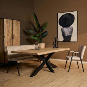 Boomstamtafel Dakota Naturel Mangohout 300 cm