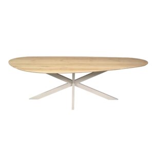 Organische eettafel Cloud Naturel Poot Zand Eikenhout 240 cm